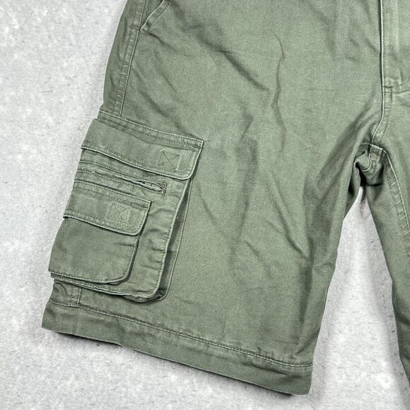 Boy Scouts Of America Cargo Short Men’s 32 Youth 20 Green Army Elastic Waist - Picture 3 of 11